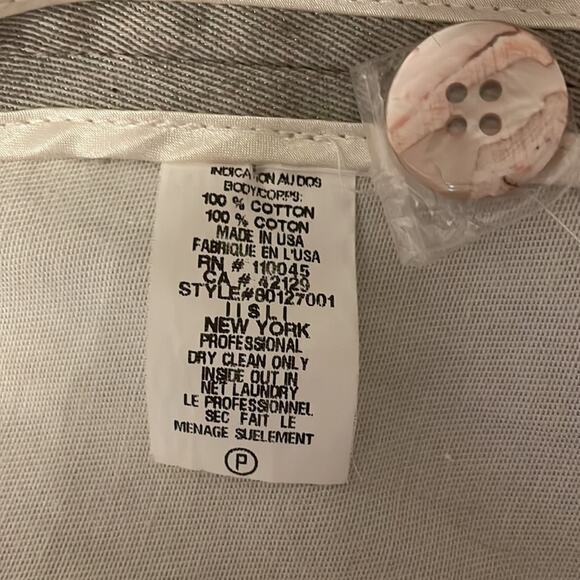 IISLI Women’s Trench Coat Metallic Silver Belted Size 8 - Picture 7 of 8